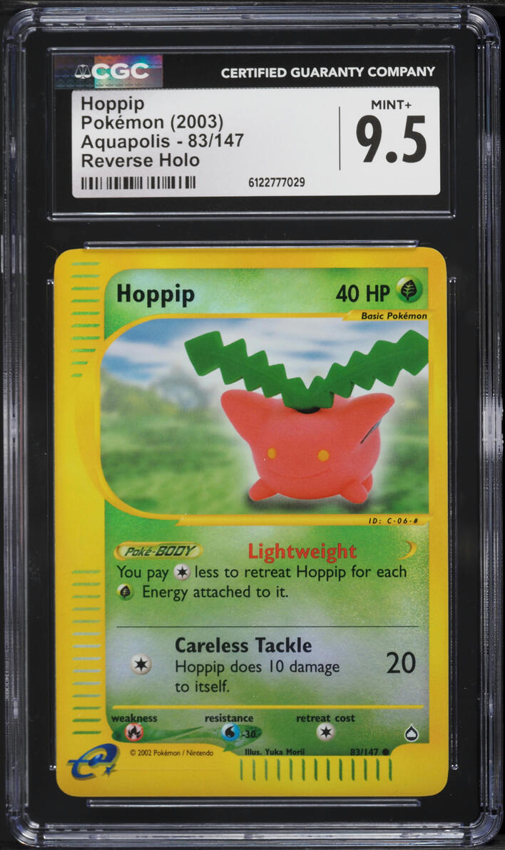 2003 Pokemon Aquapolis Reverse Holo Hoppip #83 CGC 9.5 MINT+