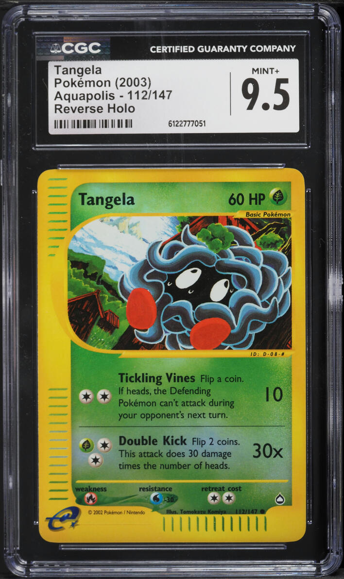 2003 Pokemon Aquapolis Reverse Holo Tangela #112 CGC 9.5 MINT+