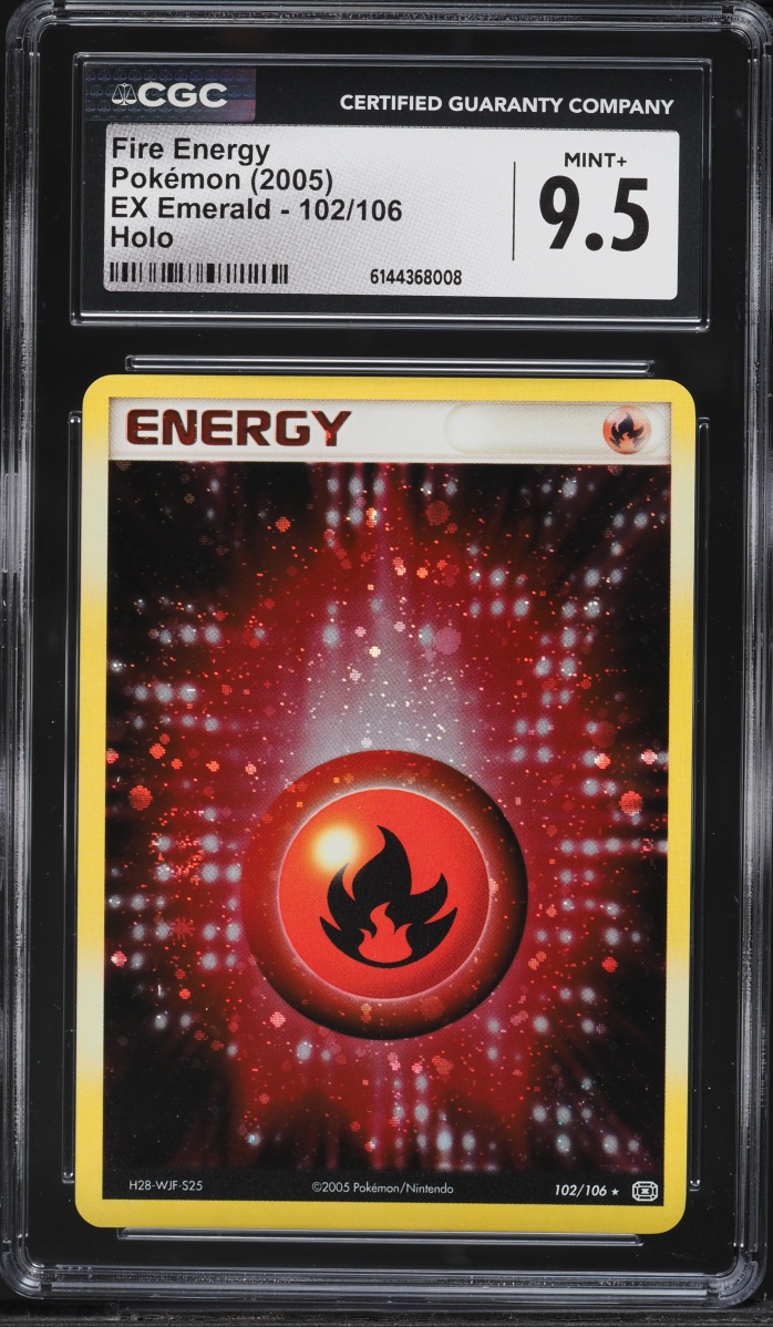 2005 Pokemon EX Emerald Holo Fire Energy #102 CGC 9.5 MINT+