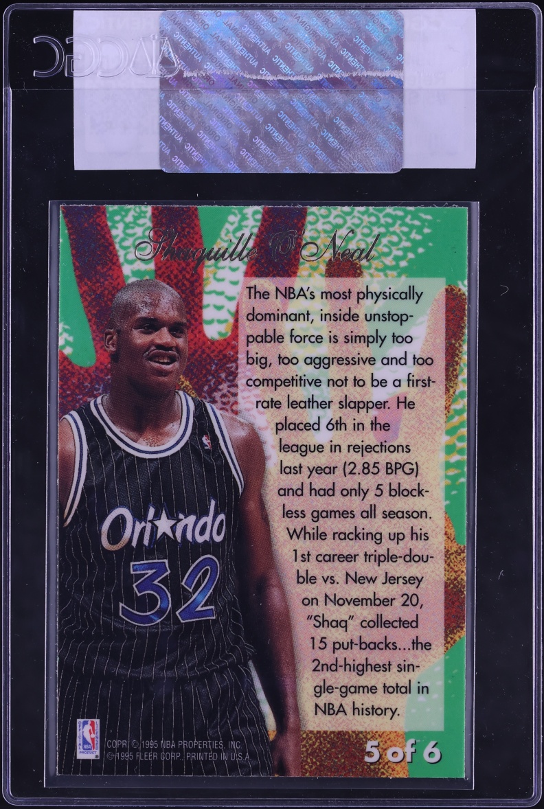 1994 Flair Rejector Shaquille O'Neal #5 CGC AUTH