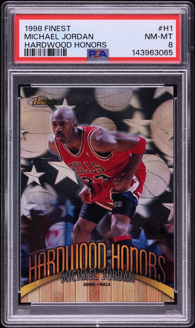 1998 Finest Hardwood Honors Michael Jordan #H1 PSA 8 NM-MT