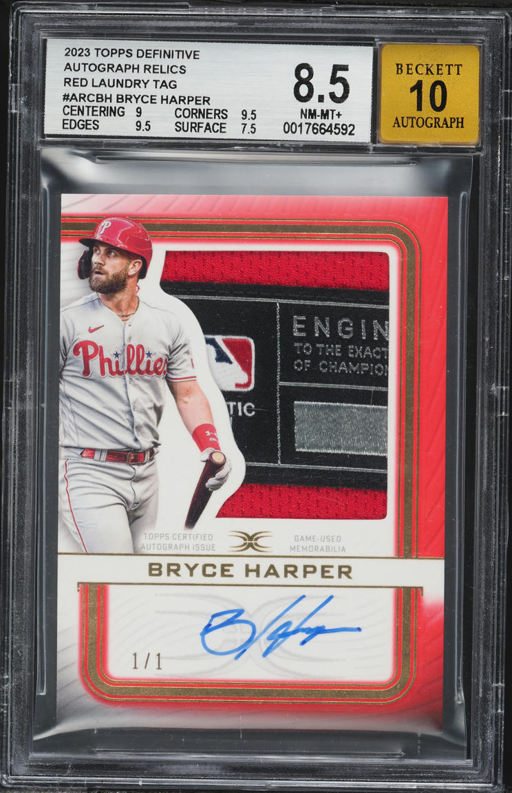 2023 Topps Definitive Collection Red Laundry Bryce Harper PATCH