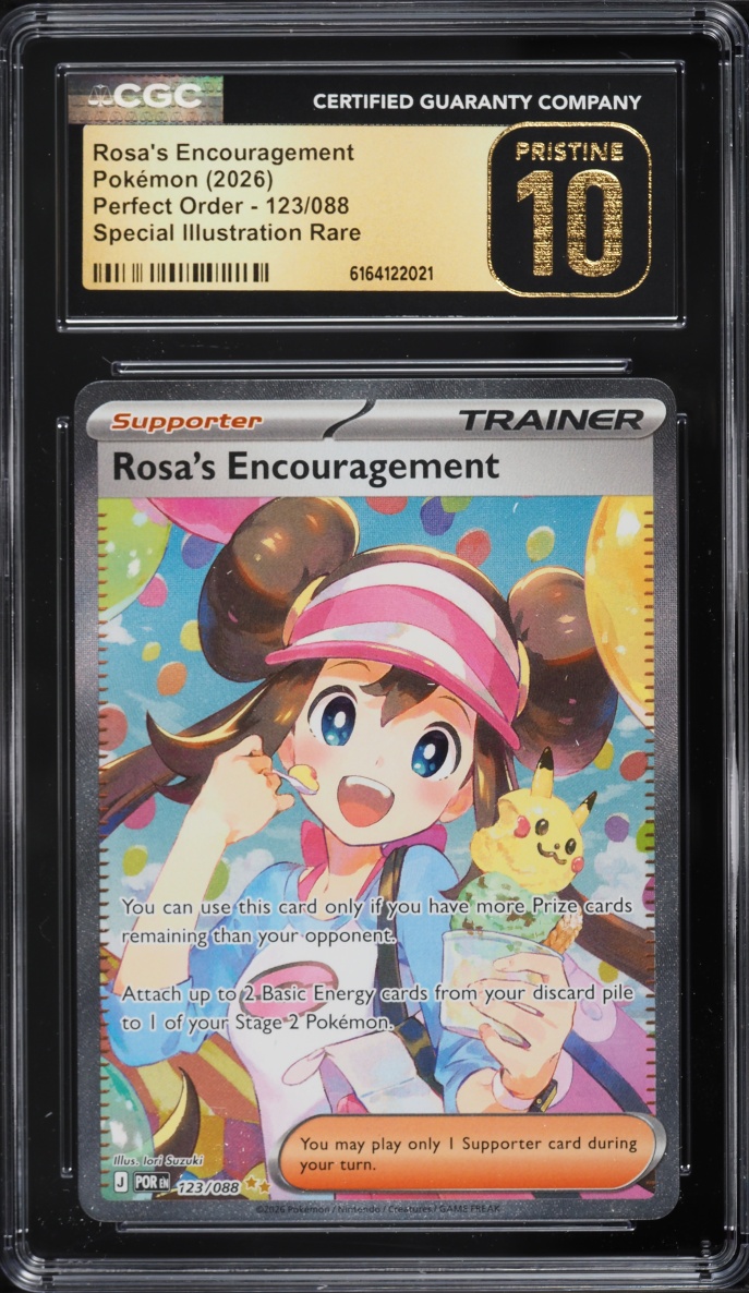 2026 Pokemon Mega Evolution Perfect Order SIR Rosa's Encouragement #123 CGC 10 PRISTINE