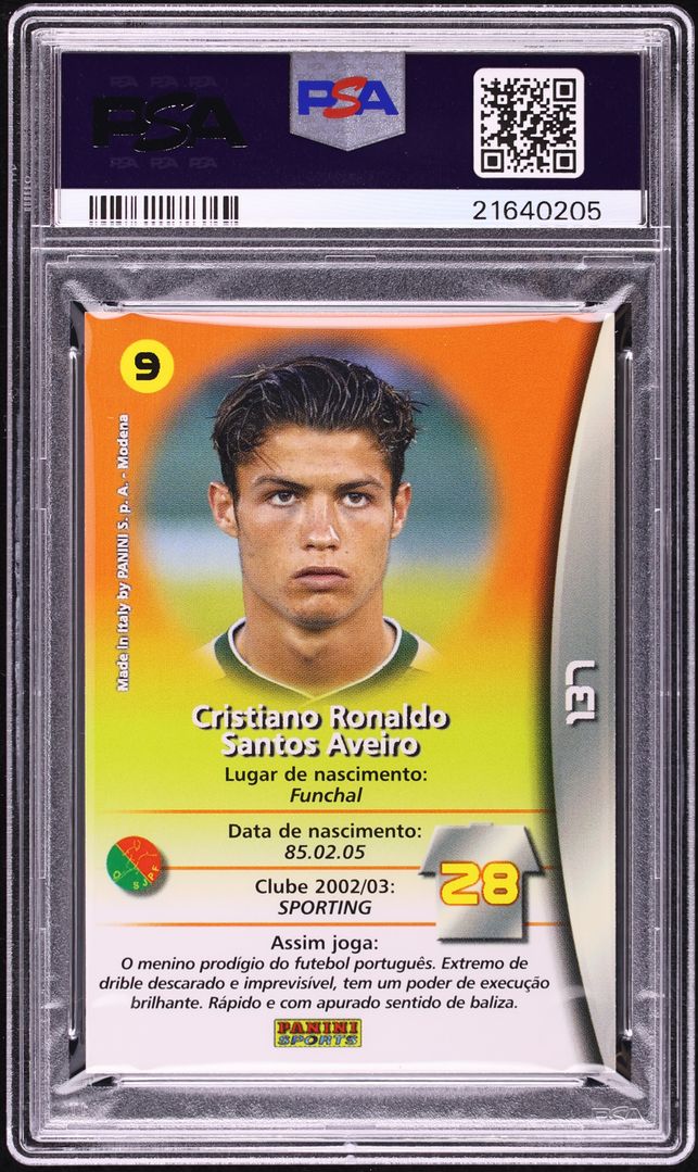2003 Panini Sports Mega Craques Cristiano Ronaldo ROOKIE #137 PSA 10 GEM MINT