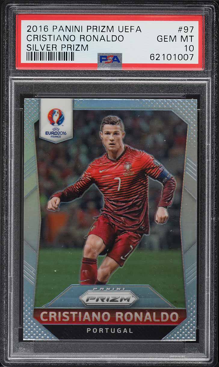 2016 Panini Prizm UEFA Silver Cristiano Ronaldo #97 PSA 10 GEM MINT