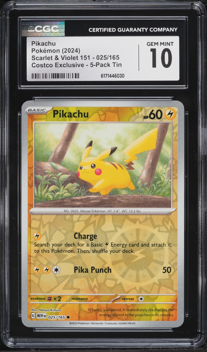 2024 Pokemon Scarlet & Violet 151 Costco Exclusive Pikachu #25 CGC 10 GEM MINT