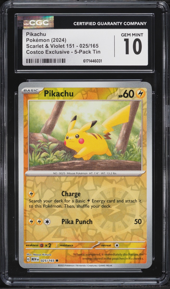 2024 Pokemon Scarlet & Violet 151 Costco Exclusive Pikachu #25 CGC 10 GEM MINT
