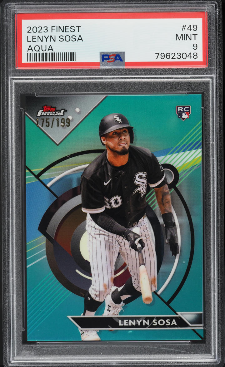 2023 Finest Aqua Lenyn Sosa ROOKIE /199 #49 PSA 9 MINT