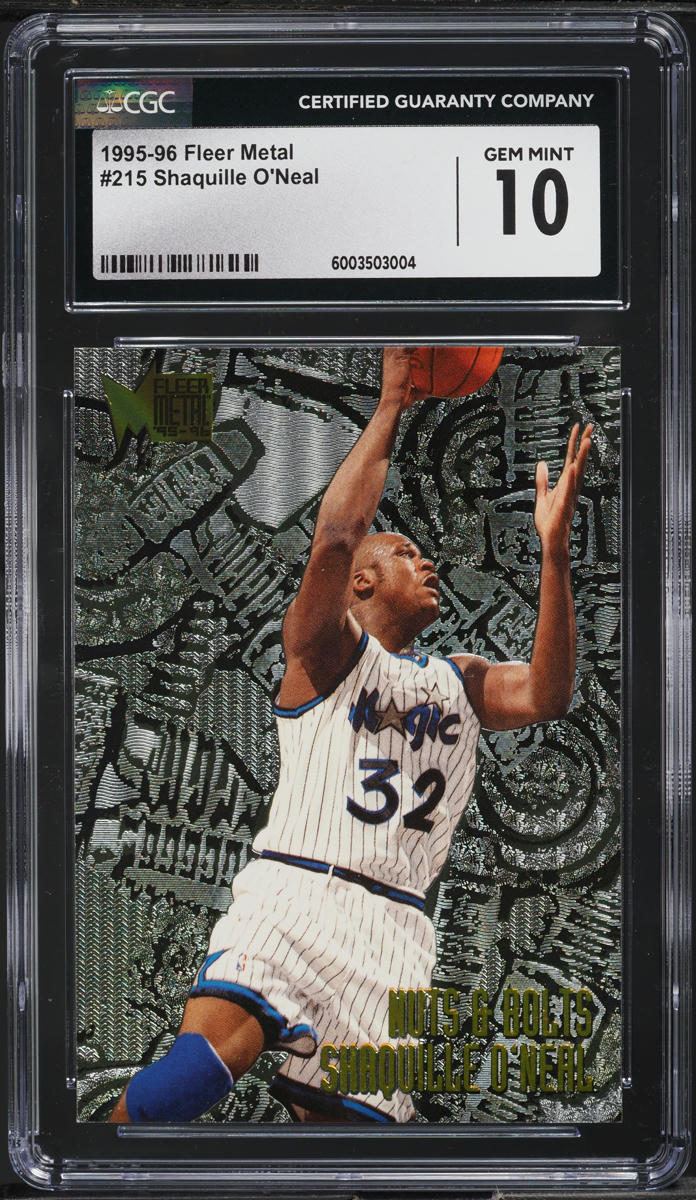 1995 Metal Basketball Shaquille O'Neal #215 CGC 10 GEM MINT