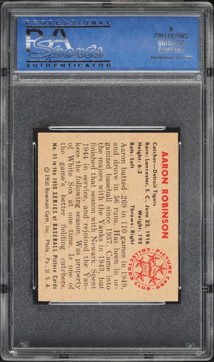 1950 Bowman Aaron Robinson #95 PSA 8 NM-MT