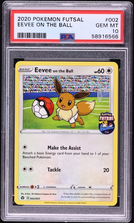 2020 Pokemon Sword & Shield Futsal Eevee On The Ball #2 PSA 10 GEM MINT