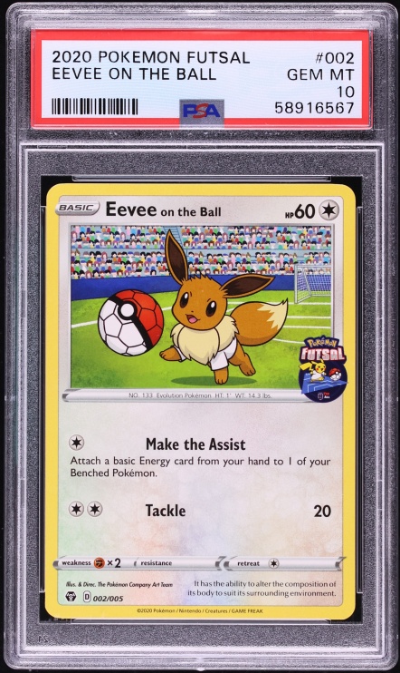 2020 Pokemon Sword & Shield Futsal Eevee On The Ball #2 PSA 10 GEM MINT