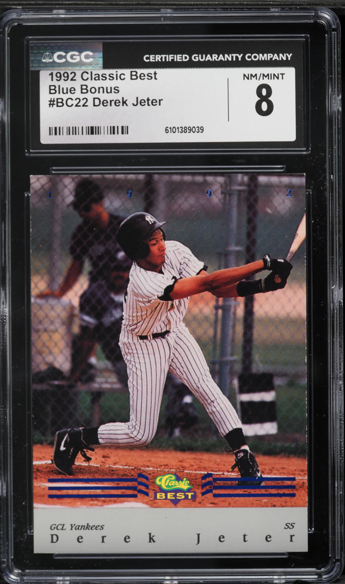 1992 Classic Best Blue Bonus Derek Jeter ROOKIE #BC22 CGC 8 NM-MT