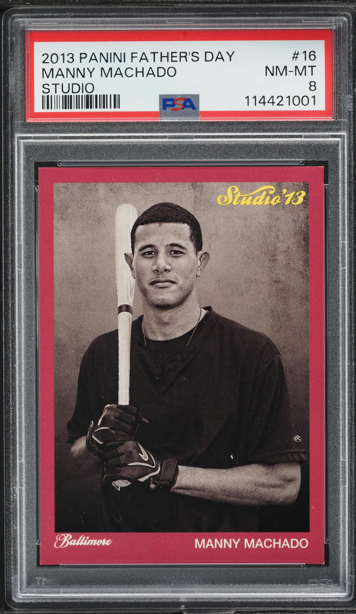2013 Panini Father's Day Studio Manny Machado ROOKIE #16 PSA 8 NM-MT