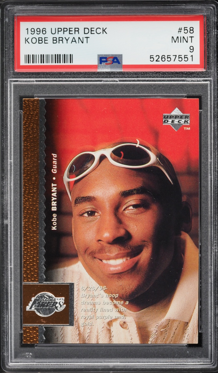 1996 Upper Deck Basketball Kobe Bryant ROOKIE #58 PSA 9 MINT