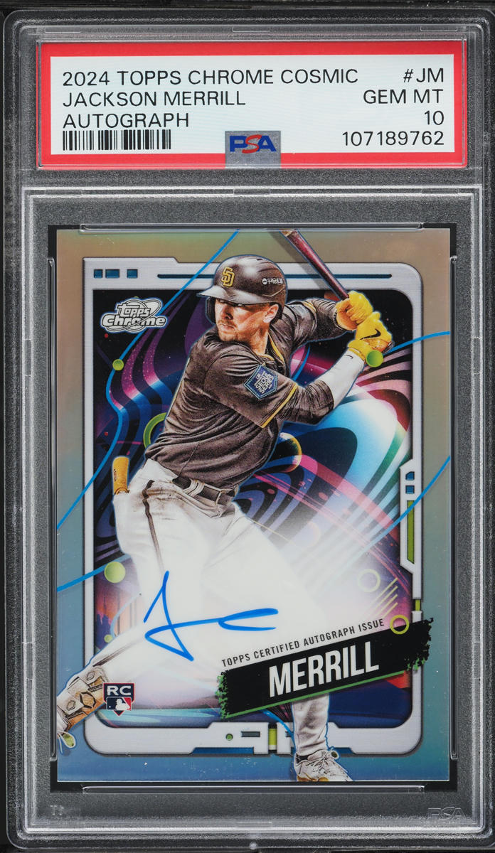 2024 Topps Chrome Cosmic Jackson Merrill ROOKIE AUTO #CCA-JM PSA 10 GEM MINT