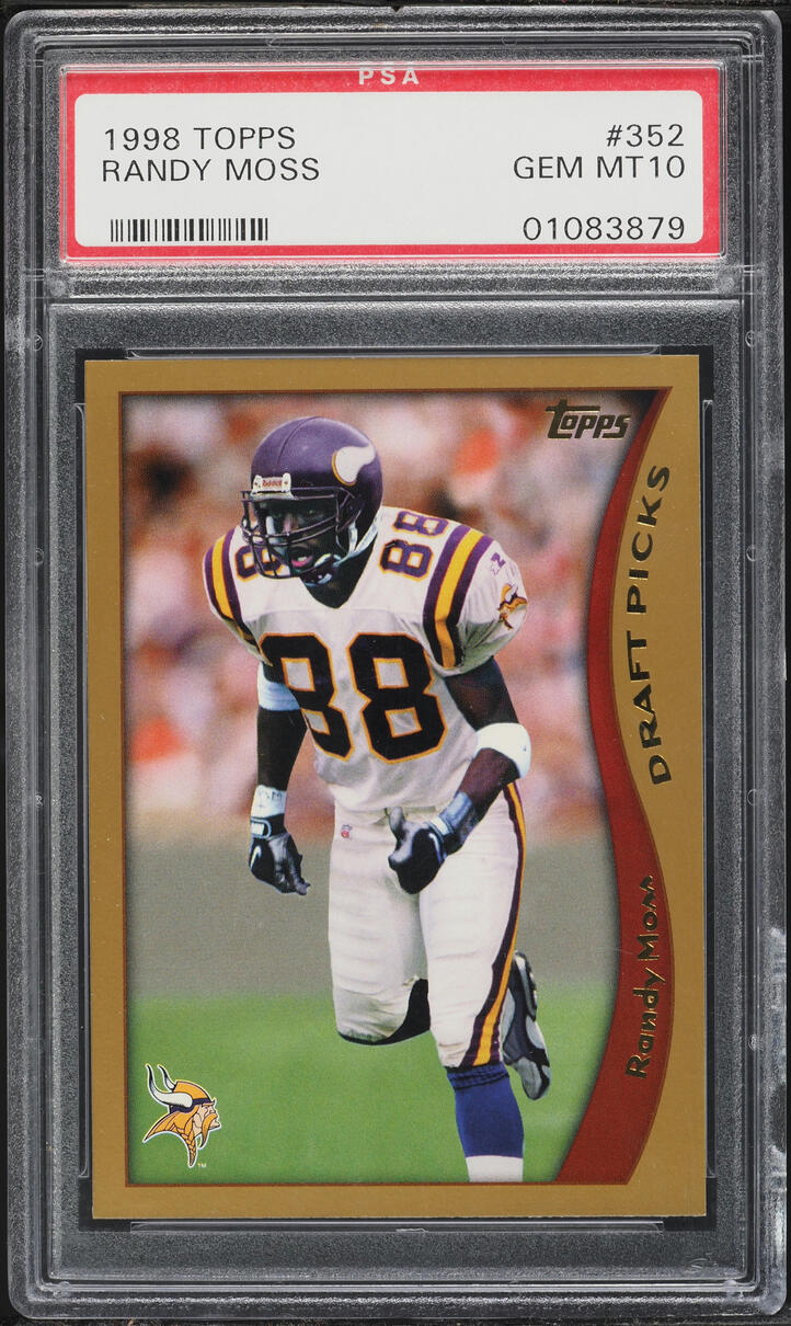 1998 Topps Football Randy Moss ROOKIE #352 PSA 10 GEM MINT