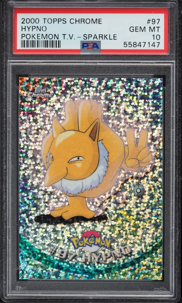 2000 Topps Chrome Pokemon Series 2 Sparkle Hypno #97 PSA 10 GEM MINT