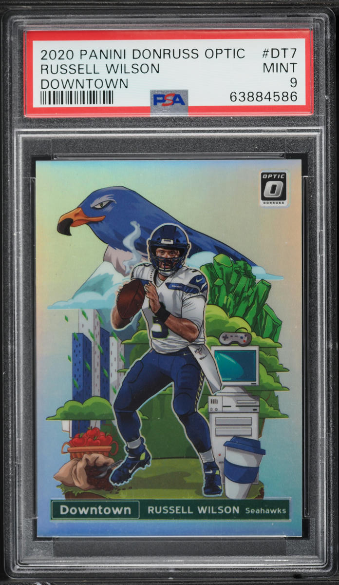 2020 Donruss Optic Downtown Russell Wilson #DT-7 PSA 9 MINT