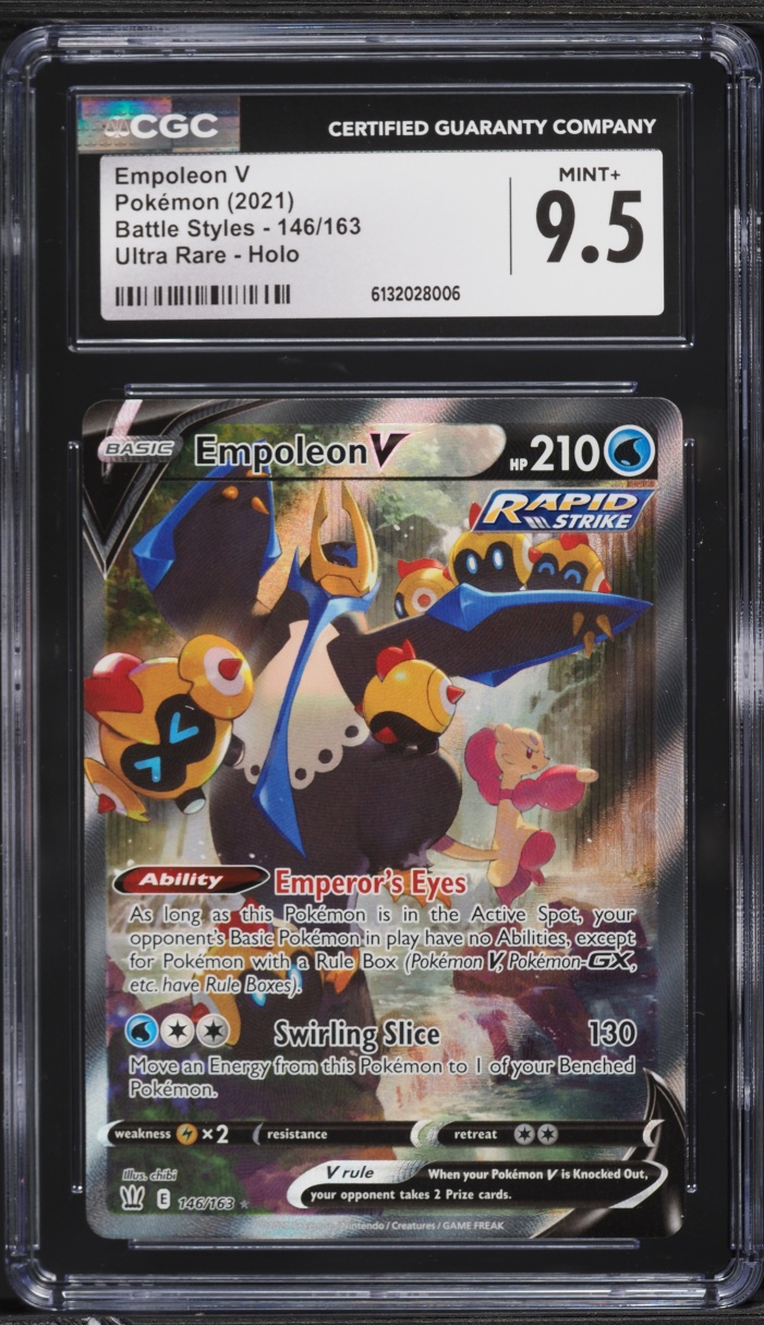 2021 Pokemon Sword & Shield Battle Styles Alt Art Empoleon V #146 CGC 9.5 MINT+