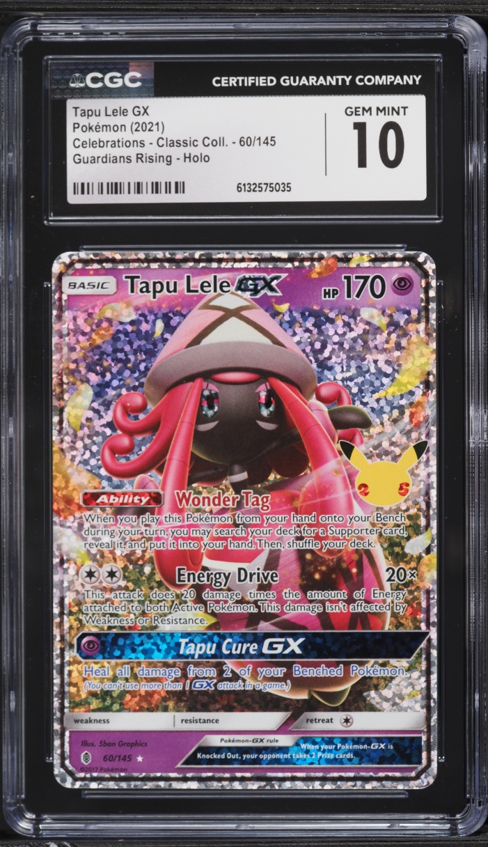 2021 Pokemon Sword & Shield Celebrations Classic Collection Holo Tapu Lele GX #60 CGC 10 GEM