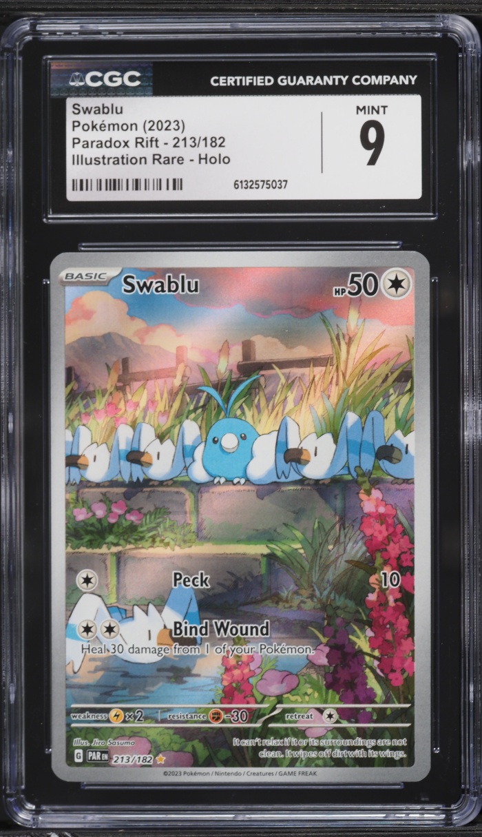 2023 Pokemon Scarlet & Violet Paradox Rift IR Swablu #213 CGC 9 MINT