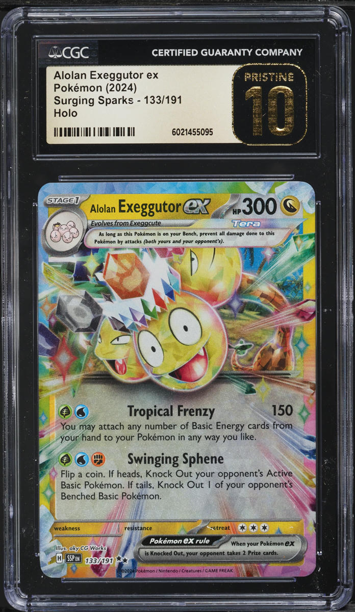 thumbnail image 2 of Pokemon Alolan Exeggutor Ex – 133/191, SV Surging Sparks, Half Art Card (Near Mint) 2 of 4