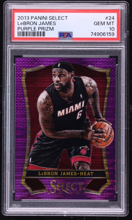 2013 Select Purple Prizm LeBron James /99 #24 PSA 10 GEM MINT - Photo 1