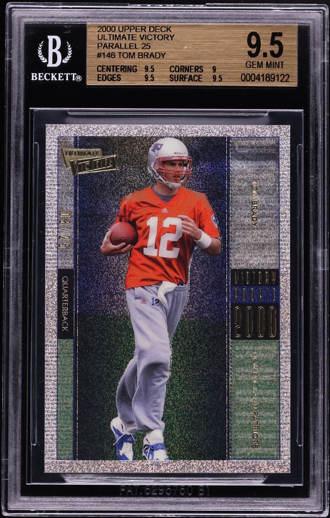 2000 Ultimate Victory Parallel Tom Brady ROOKIE /25 #146 BGS 9.5 GEM MINT
