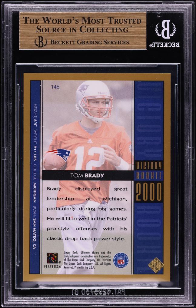 2000 Ultimate Victory Parallel Tom Brady ROOKIE /25 #146 BGS 9.5 GEM MINT