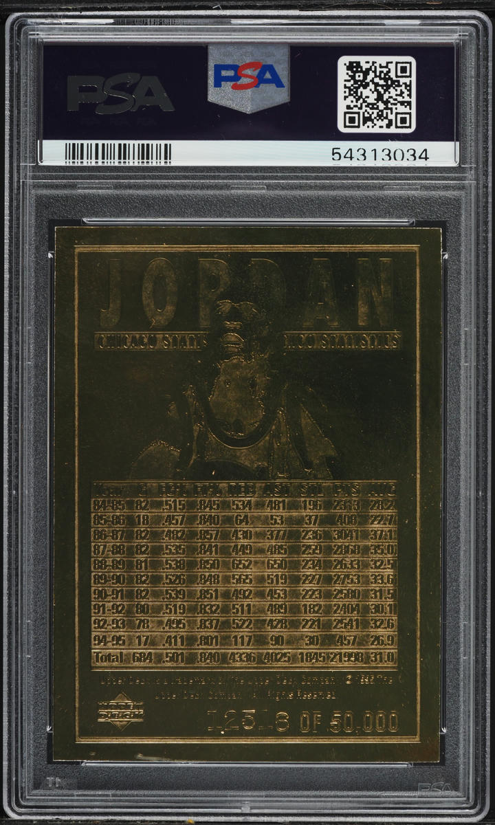 1995 Upper Deck 23k Gold Michael Jordan /50000 PSA 10 GEM MINT