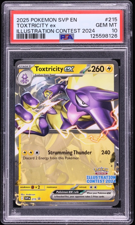 2025 Pokemon Scarlet & Violet Promo Illustration Contest Toxtricity ex #215 PSA 10 GEM MINT
