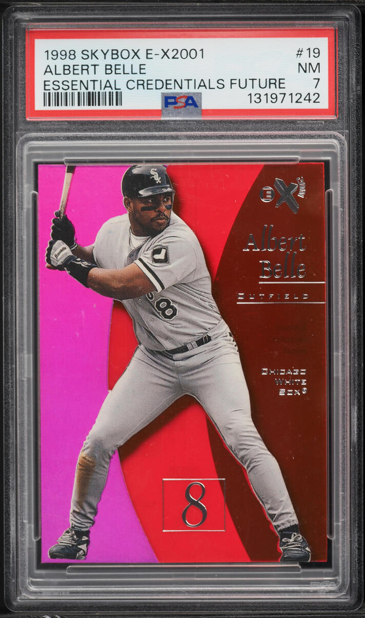 1998 Skybox E-X 2001 Essential Credentials Future Albert Belle /82 #19 PSA 7 NRMT
