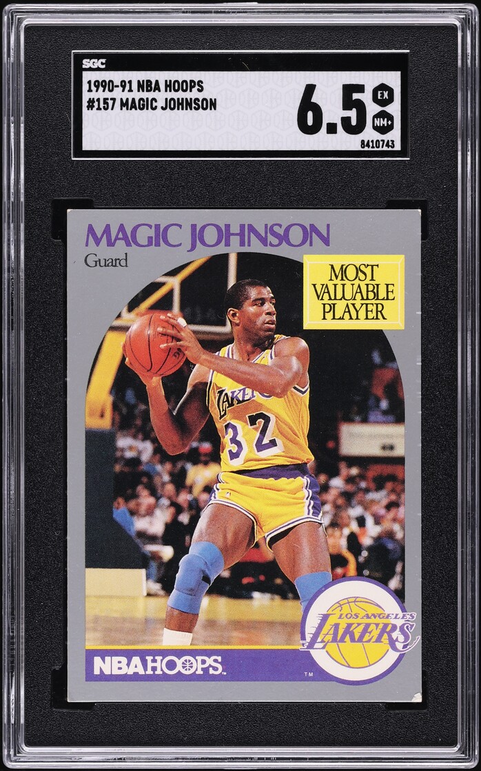 1990 Hoops Magic Johnson #157 SGC 6.5 EXMT+