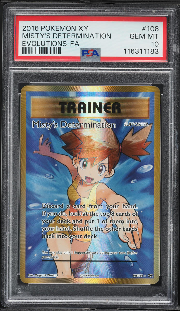 2016 Pokemon XY Evolutions Full Art Misty's Determination #108 PSA 10 GEM MINT