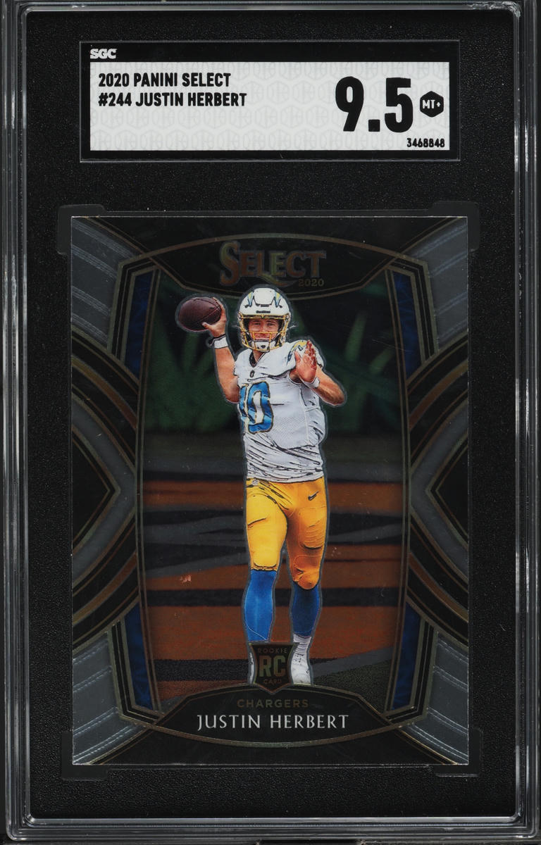 2020 Select Club Level Justin Herbert ROOKIE #244 SGC 9.5 MINT+