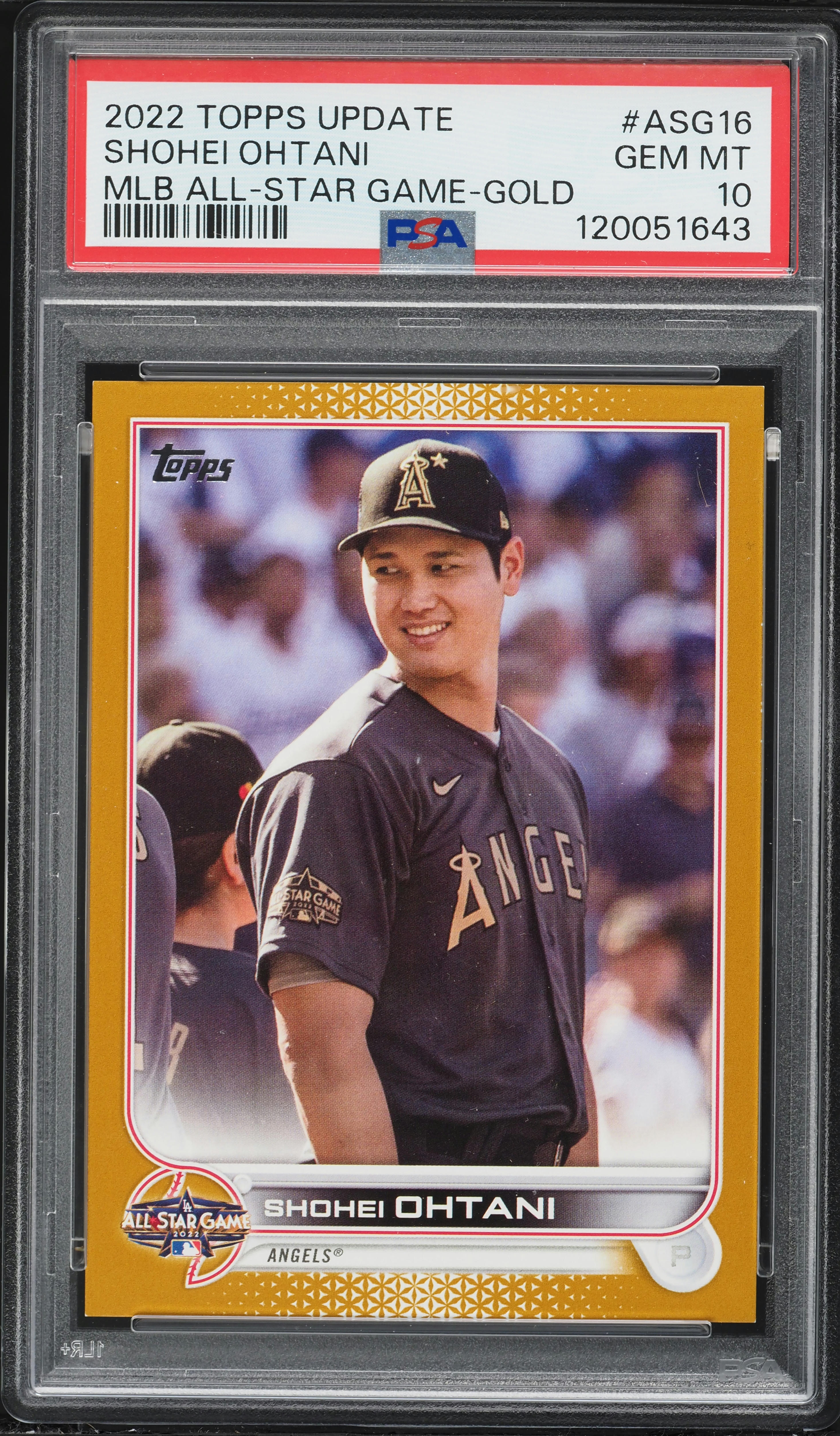 2022 Topps Update MLB All-Star Game Gold Shohei Ohtani /75 #ASG-16