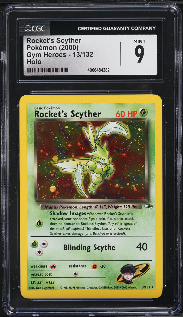 2000 Pokemon Gym Heroes Holo Rocket's Scyther #13 CGC 9 MINT