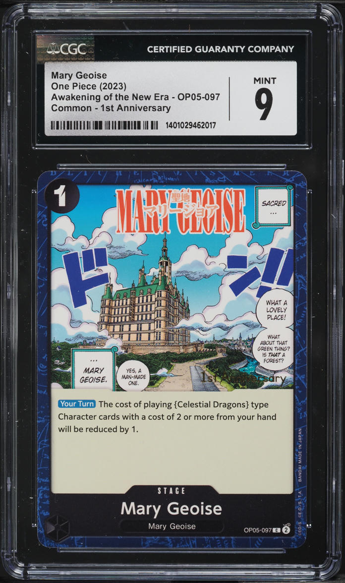 2023 One Piece Awakening The New Era 1st Anniversary Mary Geoise #OP05-097 CGC 9