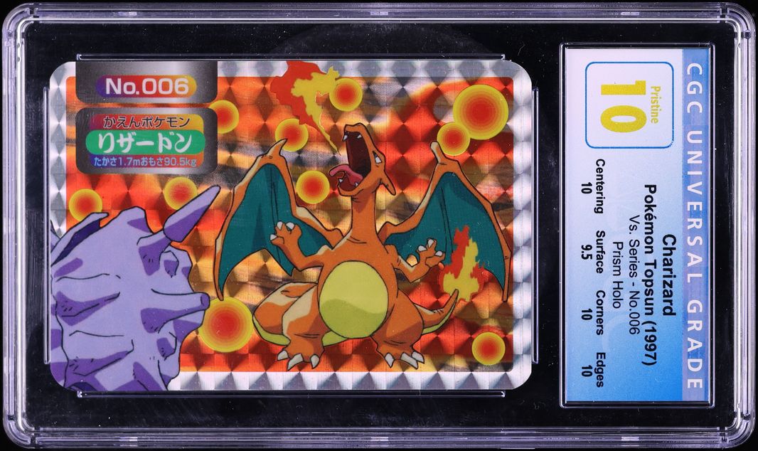 1998 Pokemon Japanese Topsun Prism Charizard Vs Cloyster #6 CGC 10 PRISTINE