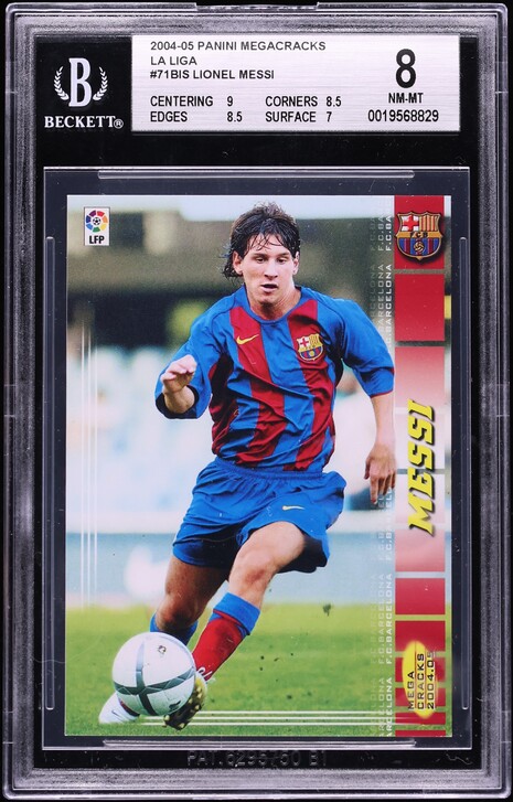2004 Panini Sports Mega Cracks La Liga Lionel Messi ROOKIE #71 BGS 8 NM-MT
