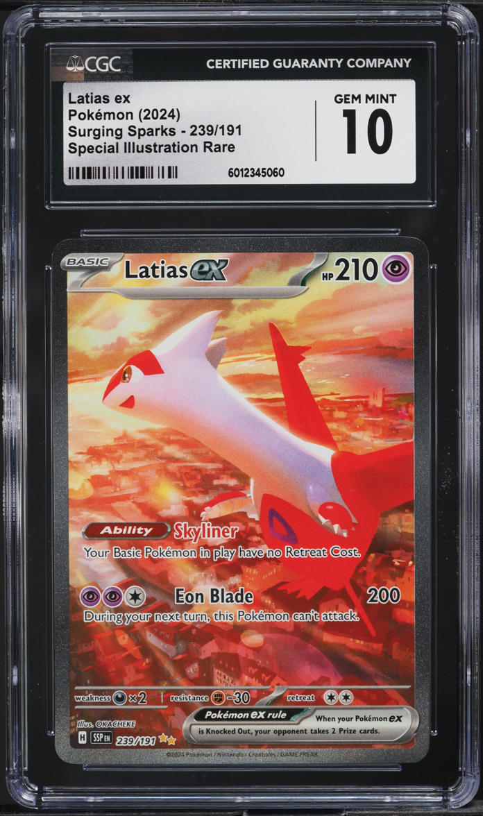 2024 Pokemon SV Surging Sparks Illustration Rare Latias ex #239 CGC 10 GEM MINT