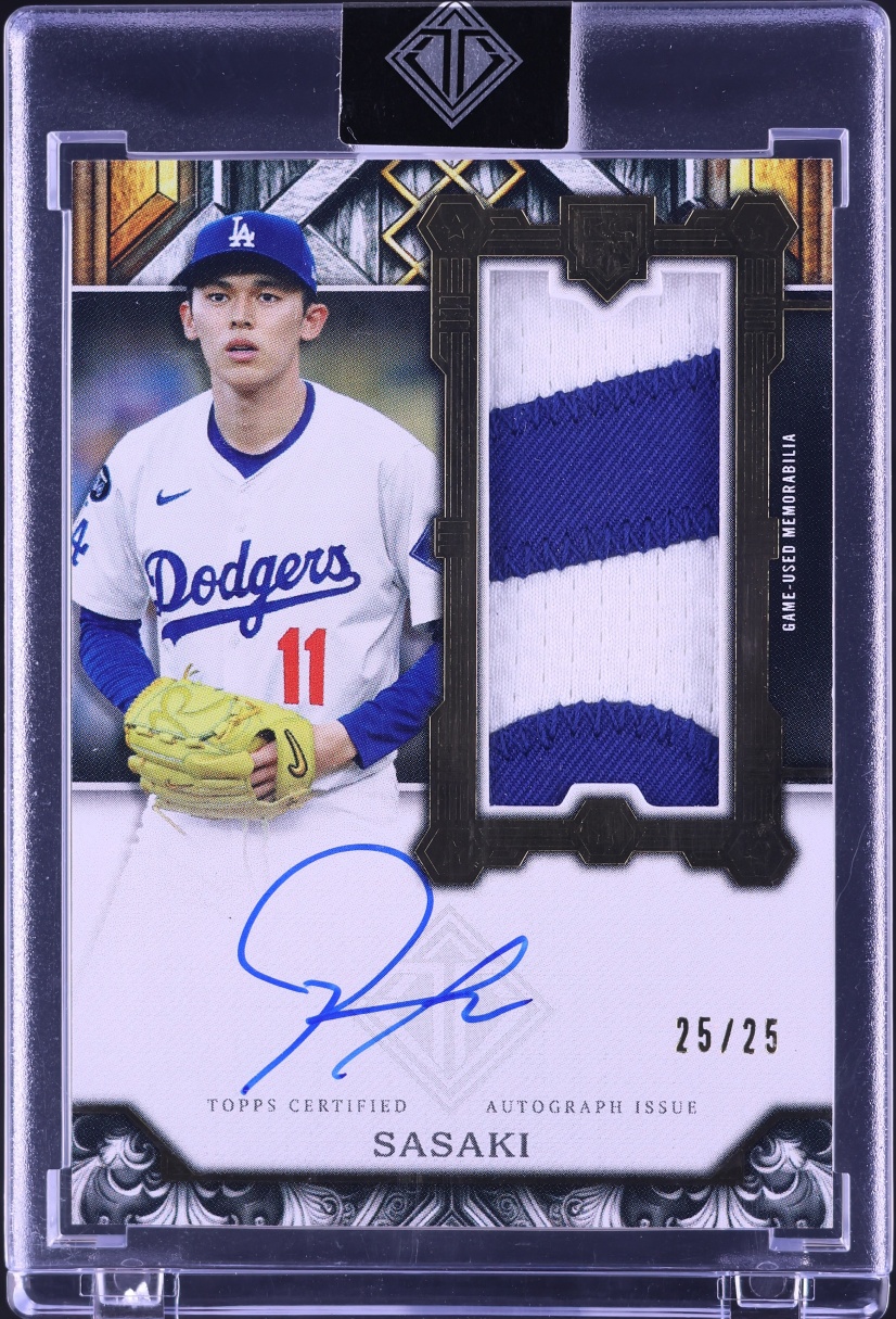 2025 Topps Transcendent Collection Showcase Roki Sasaki ROOKIE PATCH AUTO 25/25 #RSPA-RS