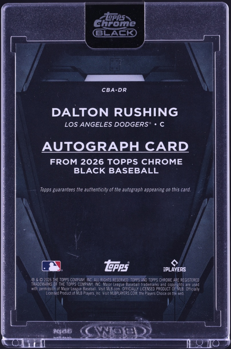 2026 Topps Chrome Black Purple Refractor Dalton Rushing ROOKIE AUTO /75 #CBA-DR