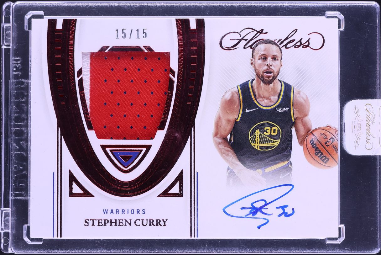 2021 Panini Flawless Ruby Stephen Curry PATCH AUTO 15/15 #FPA-SCY
