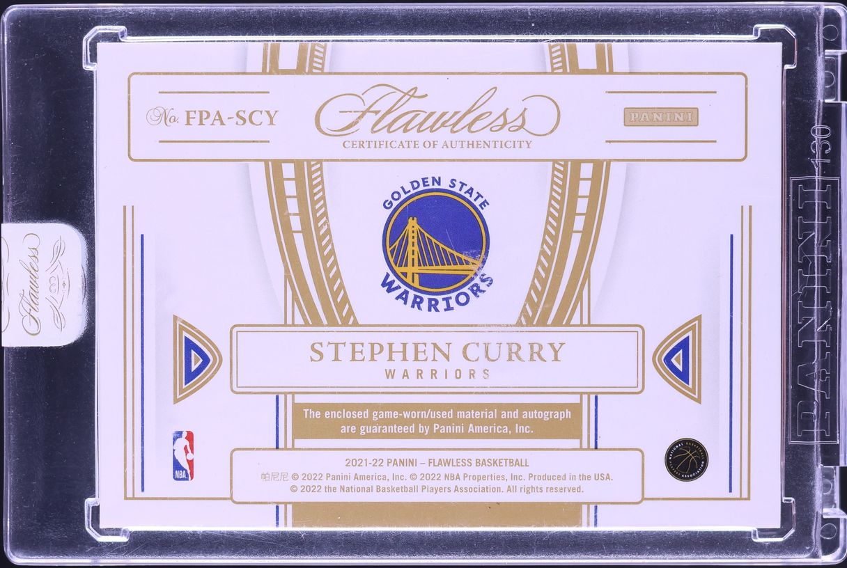 2021 Panini Flawless Ruby Stephen Curry PATCH AUTO 15/15 #FPA-SCY