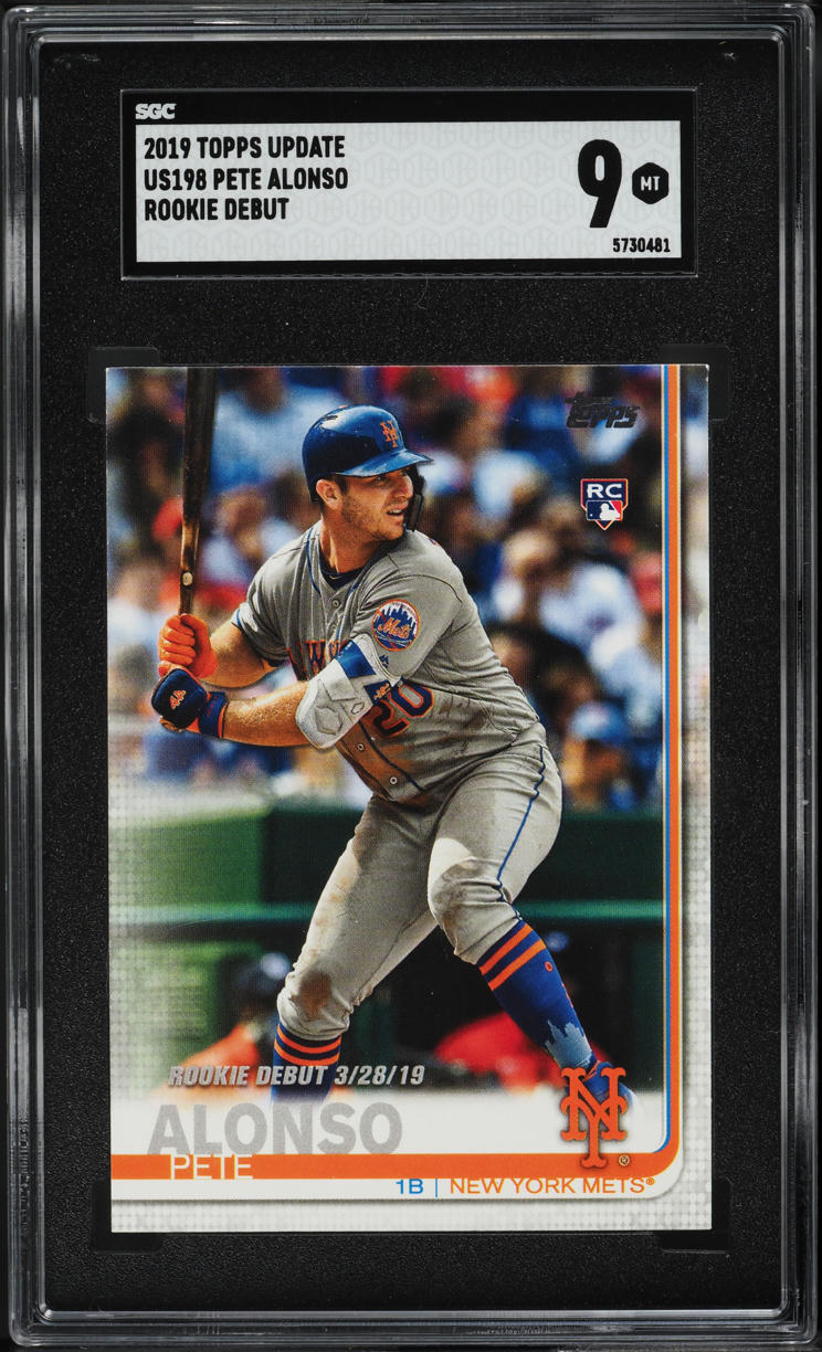 2019 Topps Update Debut Pete Alonso ROOKIE #US198 SGC 9 MINT