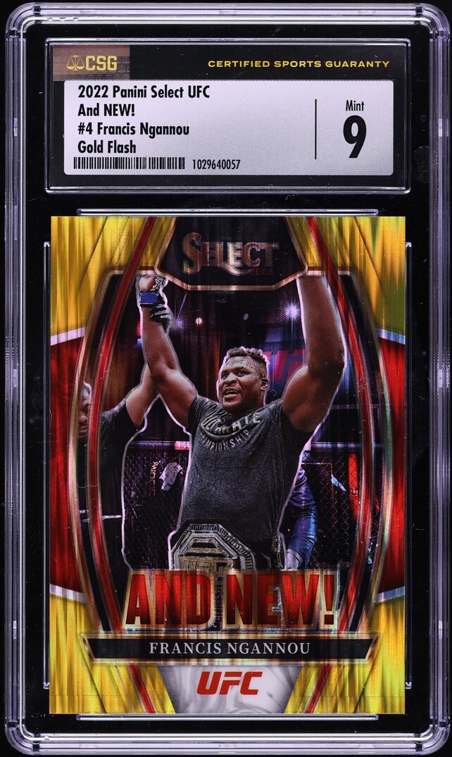 2022 Select UFC And New! Gold Flash Francis Ngannou /10 #4 CSG 9 MINT ...