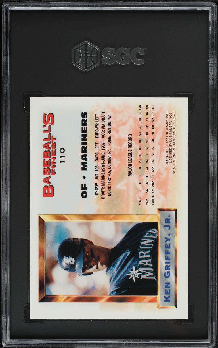 1993 Finest Ken Griffey Jr. #110 SGC 6 EXMT