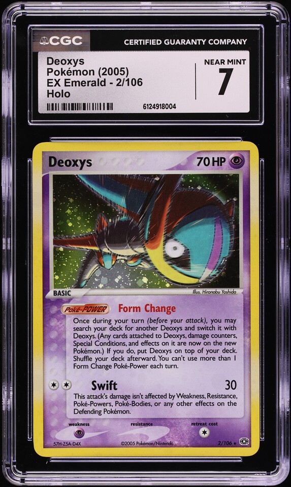 2005 Pokemon EX Emerald Holo Deoxys #2 CGC 7 NRMT